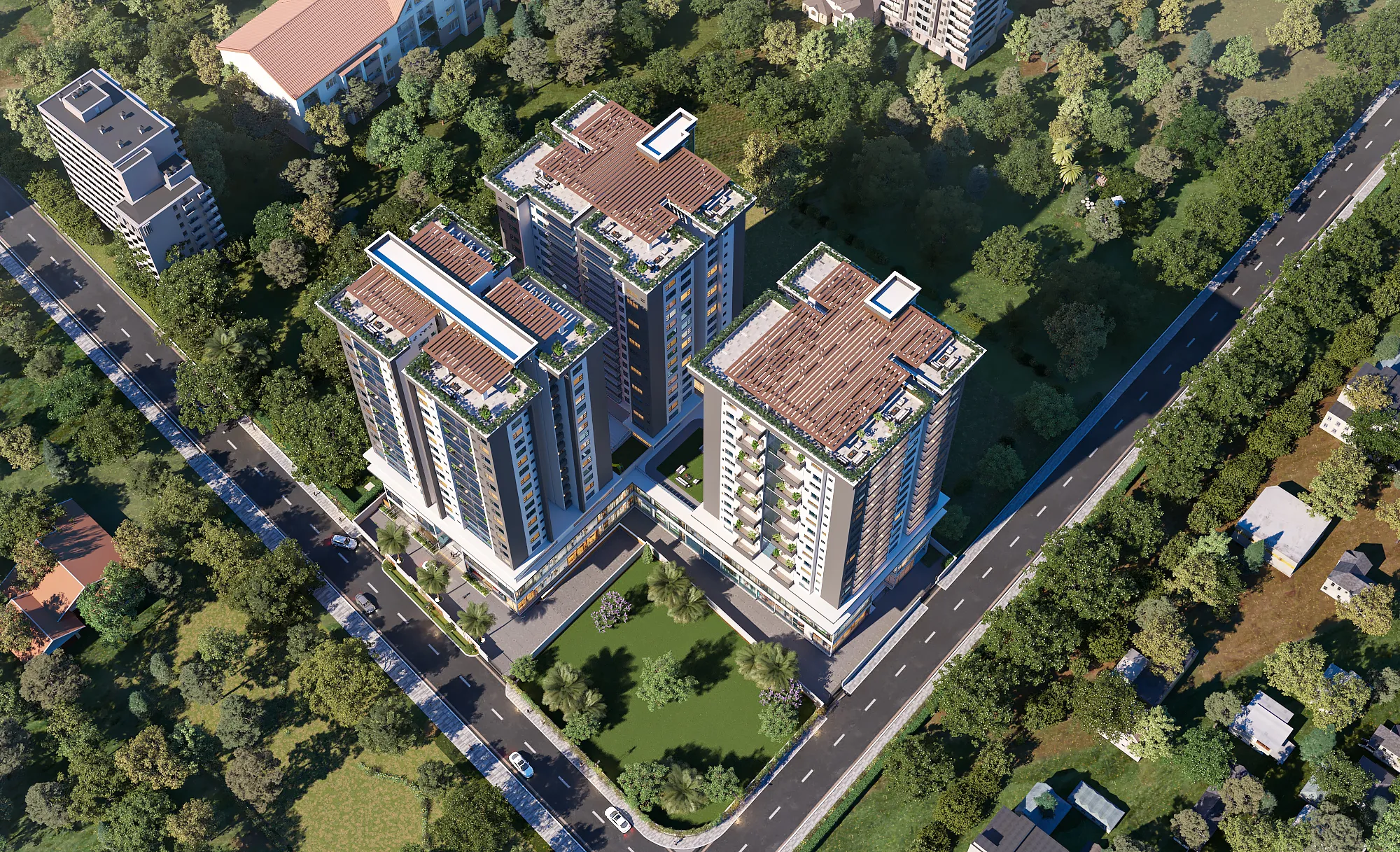Marjaan Residency Centre - Aerial View
