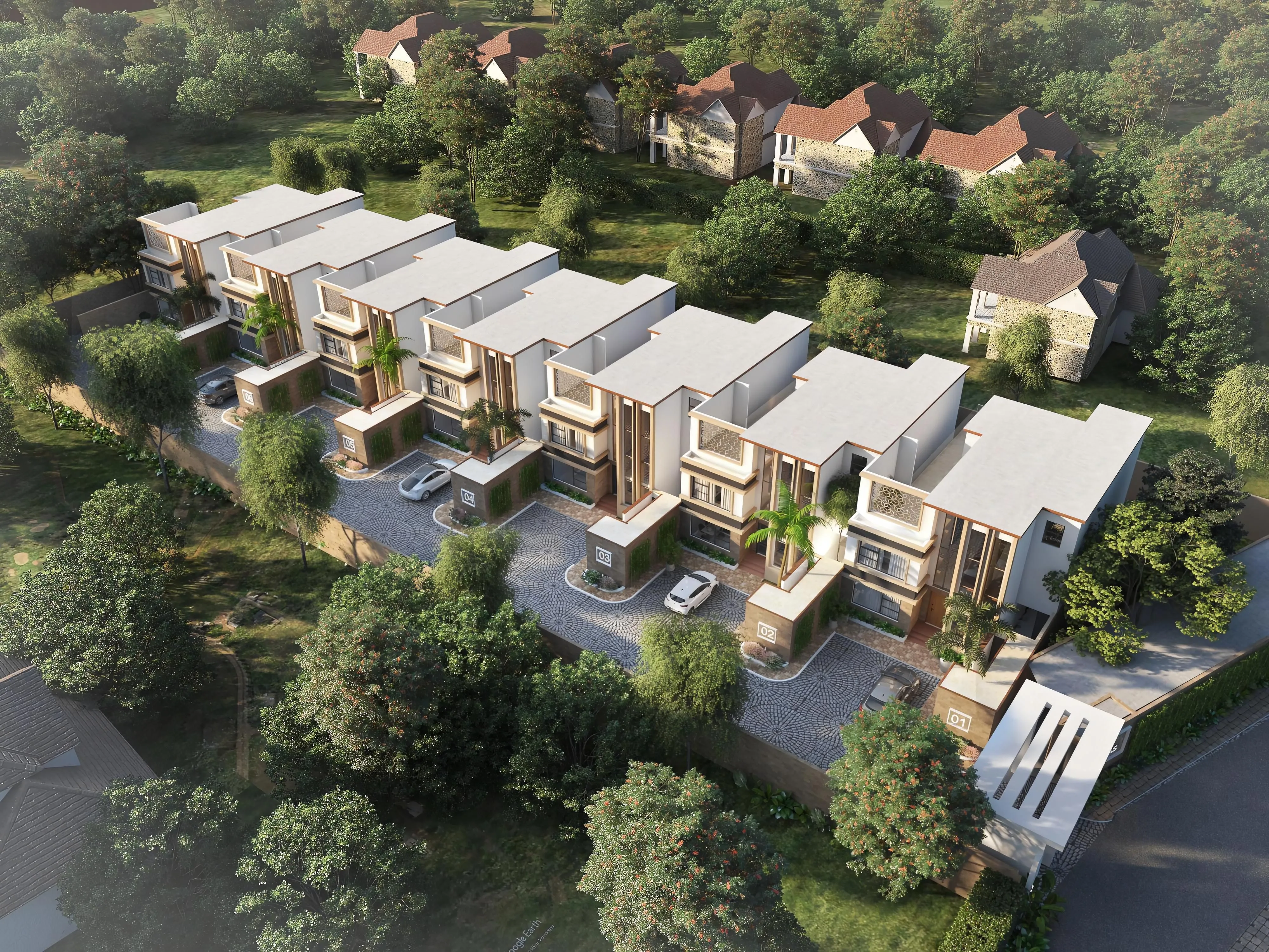 73 Chalbi Drive Villas - Aerial View