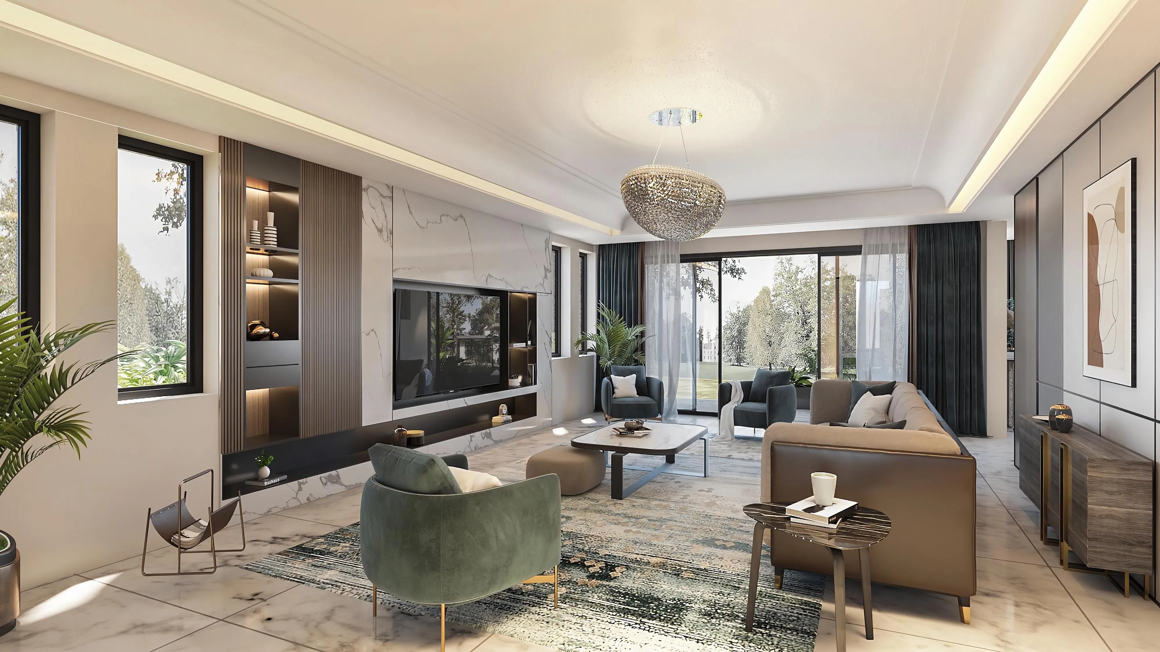 73 Chalbi Drive Villas - Living Area