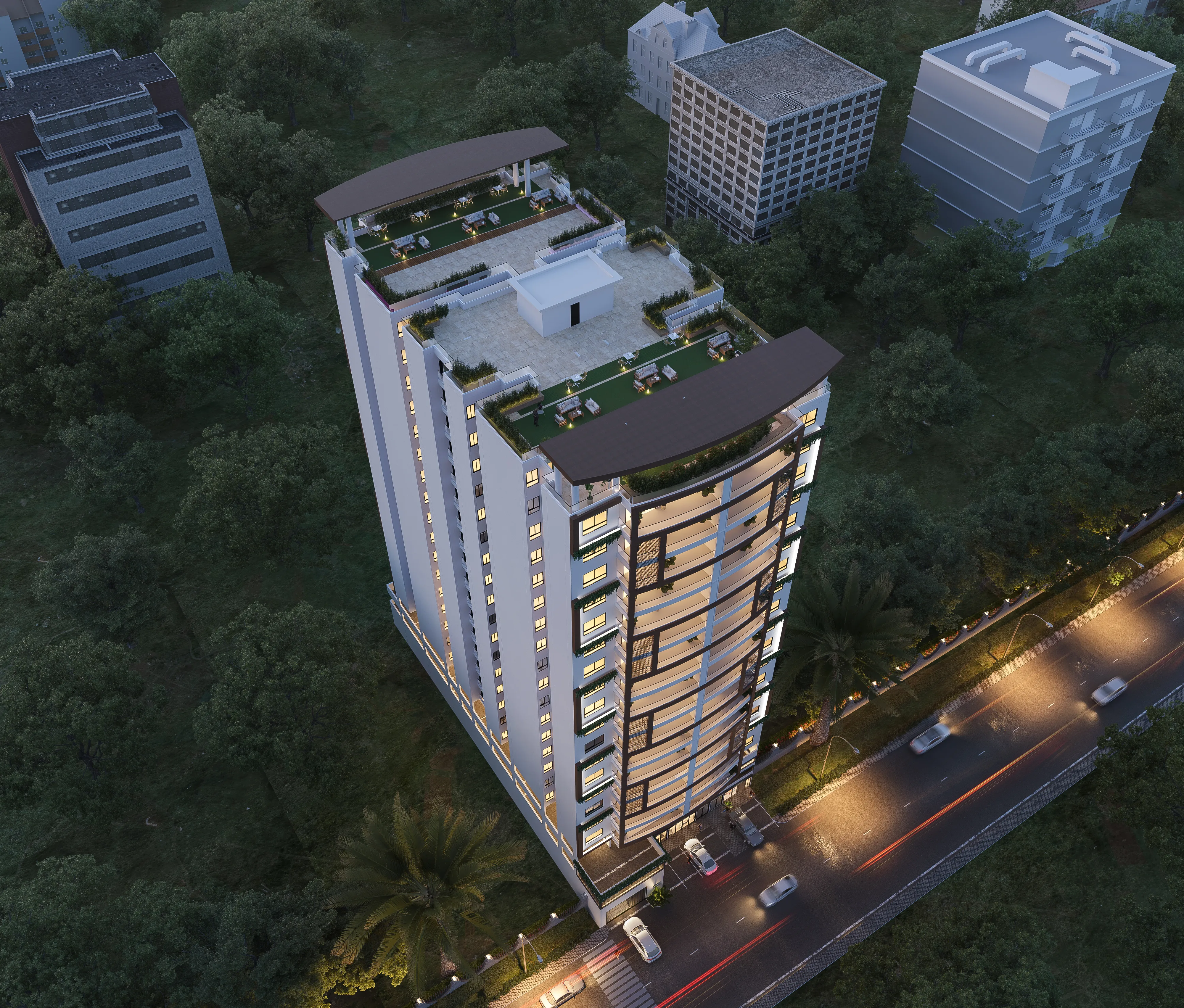 Sultana Residency - Aerial View
