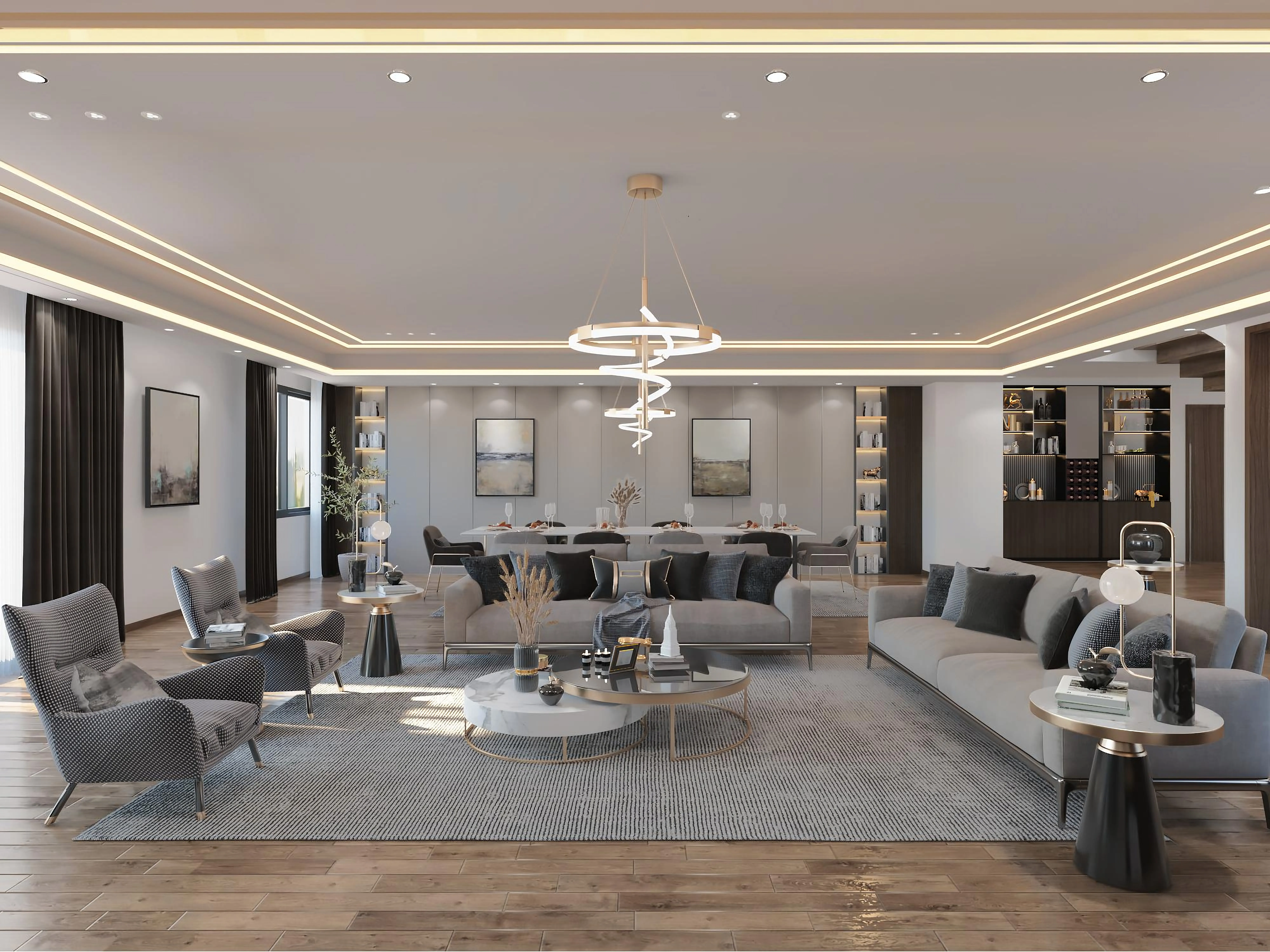 Tamam Residency - Living Area